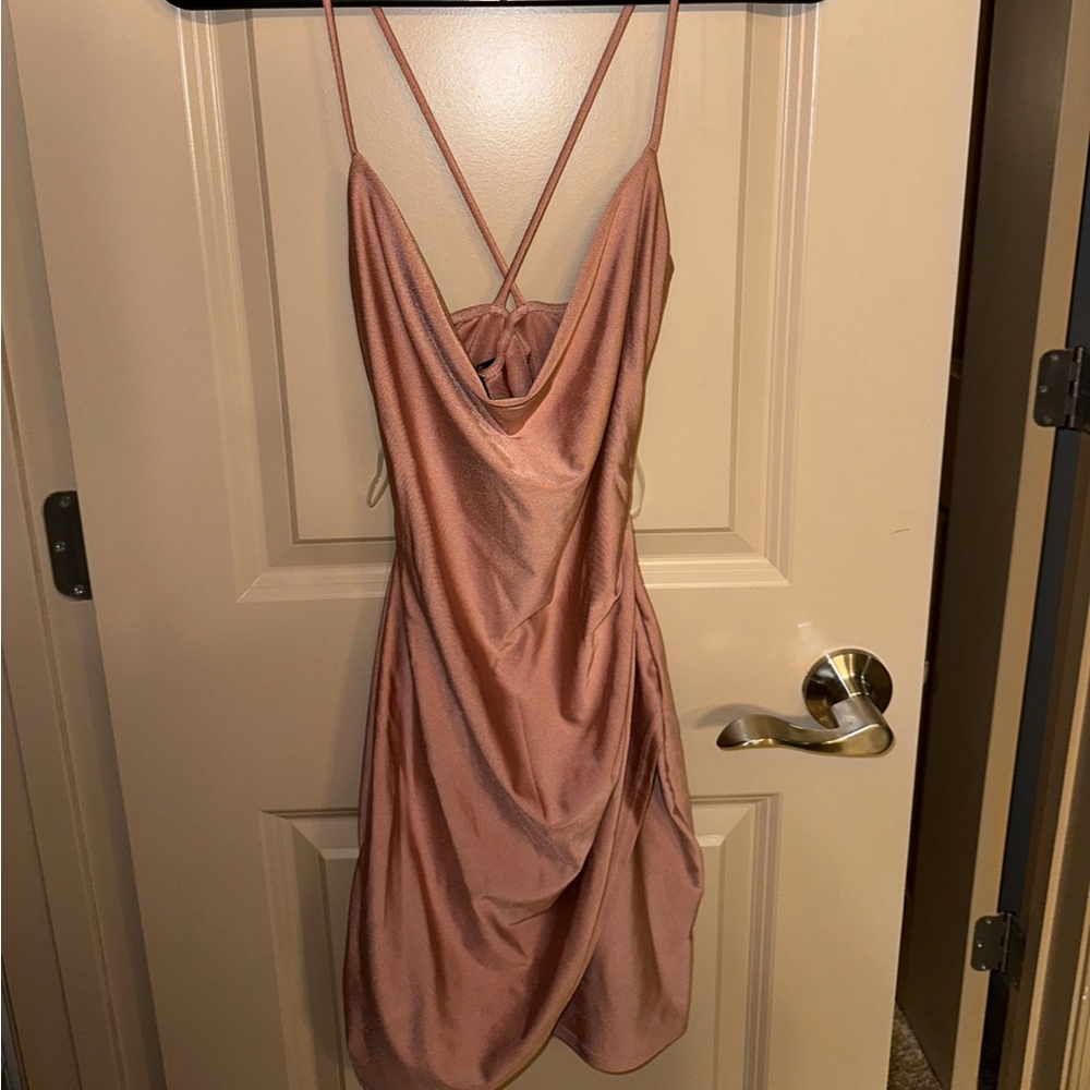 Mauve Pink Mini Dress